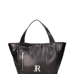 Borsa a mano da donna 100% vera pelle JR-W-1098-TY-BLACK + SILVER John Richmond