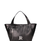 Borsa a mano da donna 100% vera pelle JR-W-1098-TY-BLACK + SILVER John Richmond