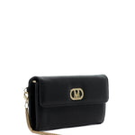 Portafoglio donna 100% poliuretano vegano TESSA-GRAIN-BLACK-GOLD Marc Ellis