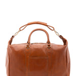 Borsa da viaggio unisex in vera pelle 100% cotone 4046-MIELE Alessia Firenze