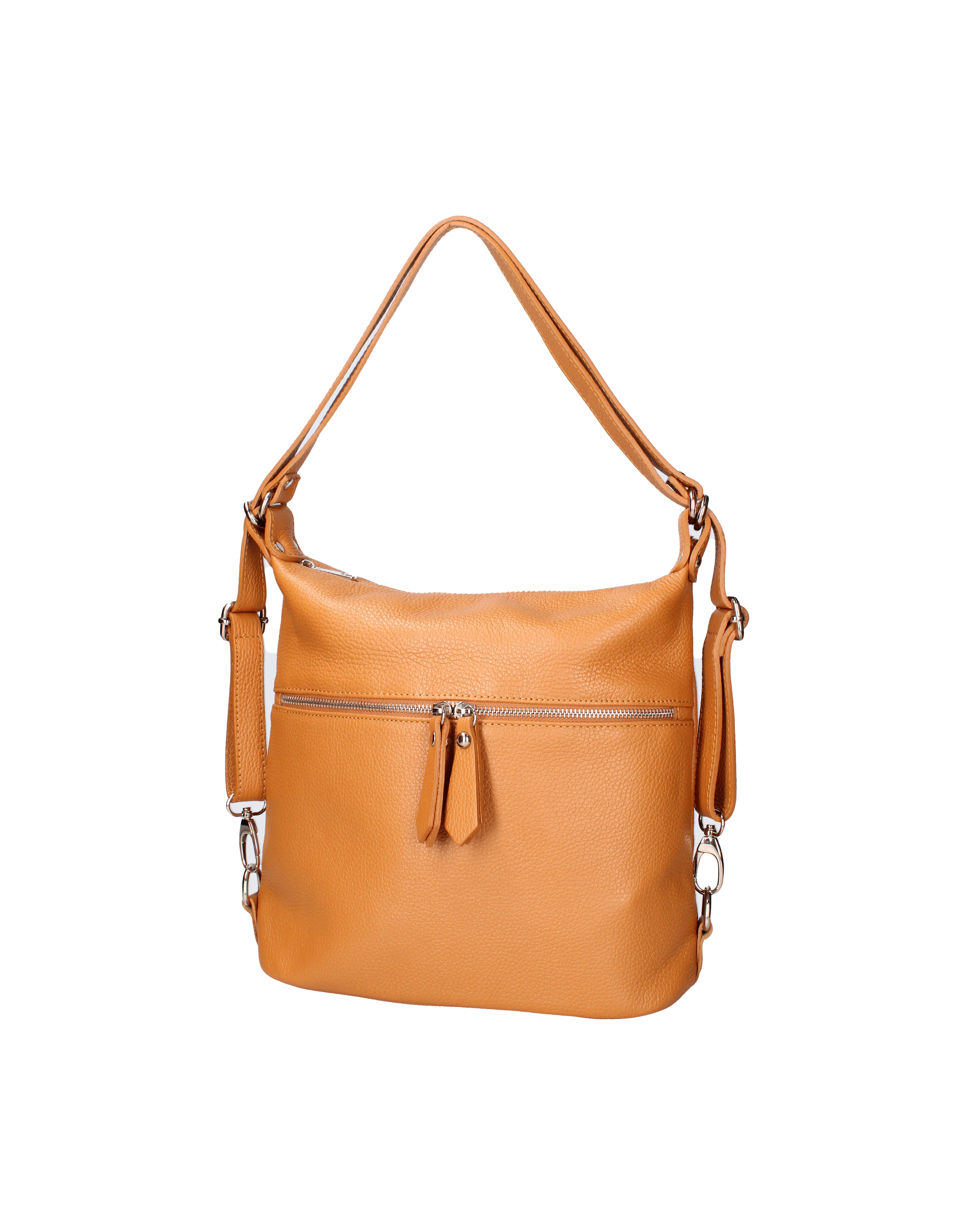 Bianca Borsa a spalla da donna Vera pelle 07136-D44 CUOIO Viola Castellani