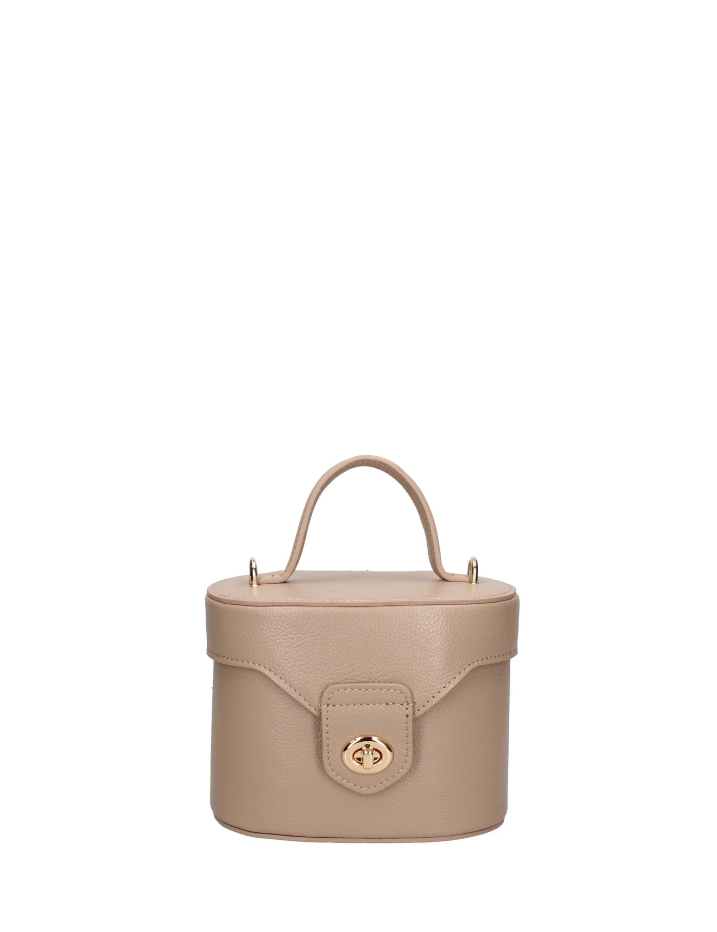 Borsa a Tracolla in Genuine Printed Suede Leather Beige Scuro