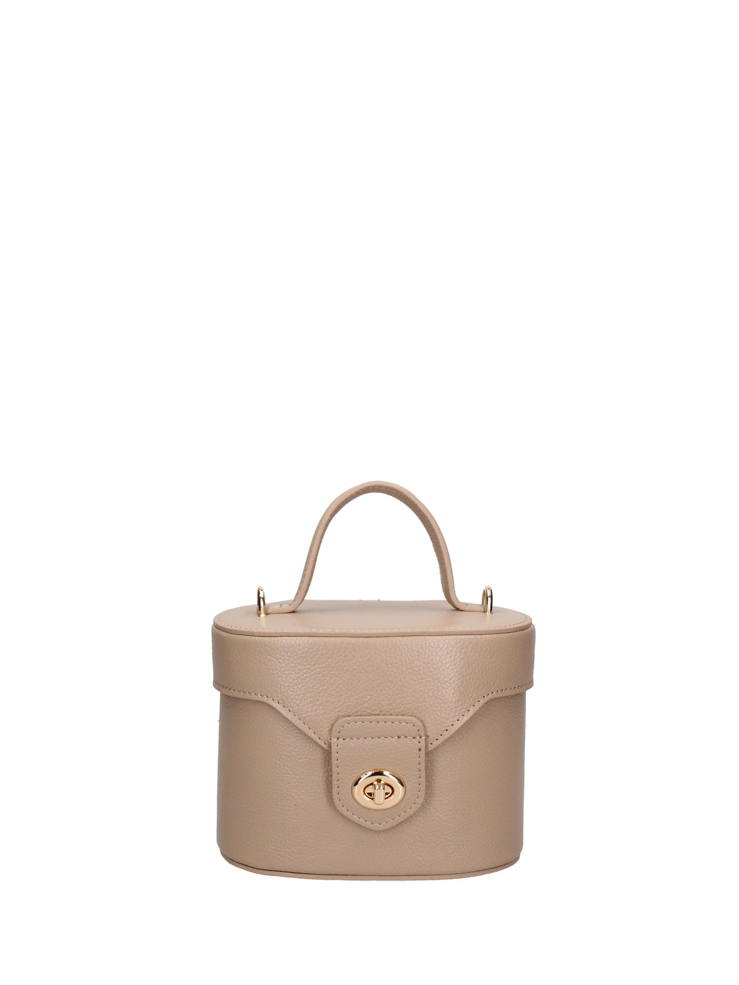 Borsa a Tracolla in Genuine Printed Suede Leather Beige Scuro