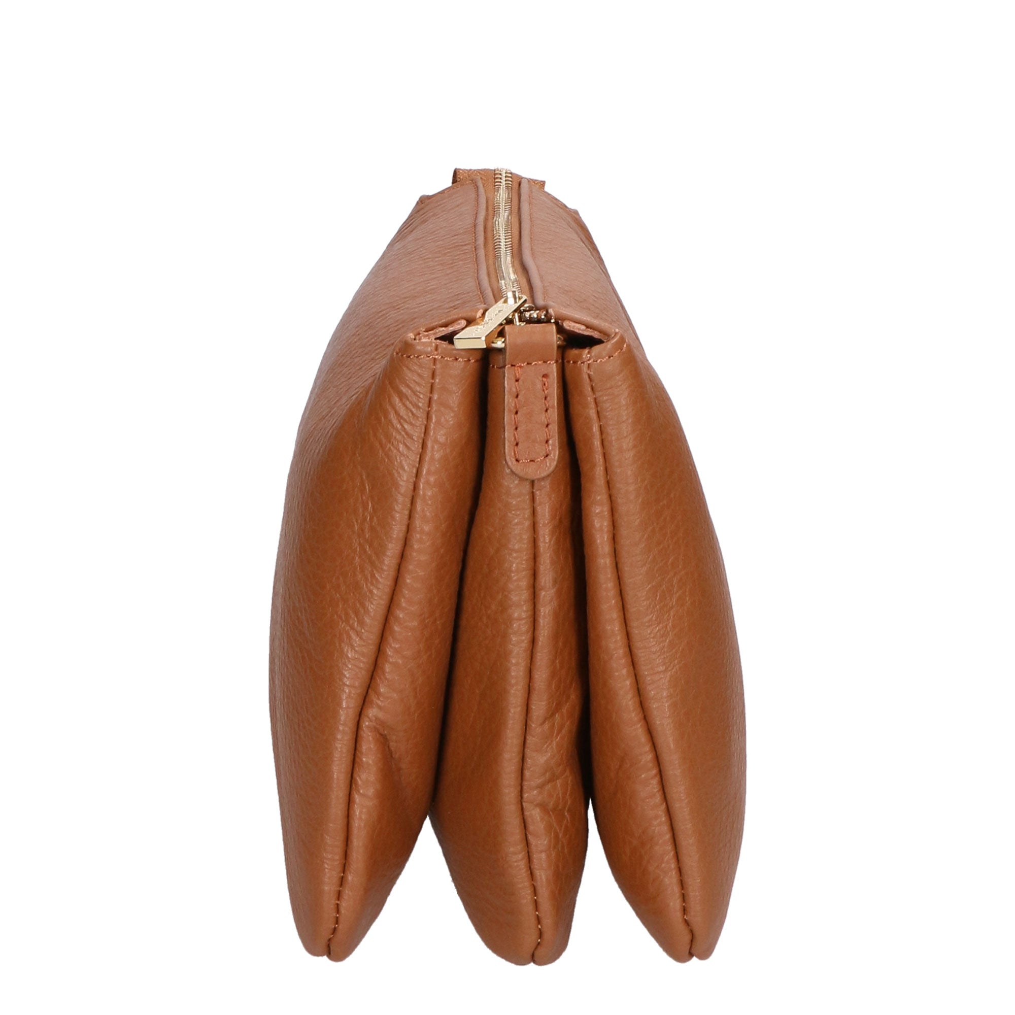 Borsa a tracolla da donna 100% pelle MYB-6049-FW-D19 CUOIO My Best Bag