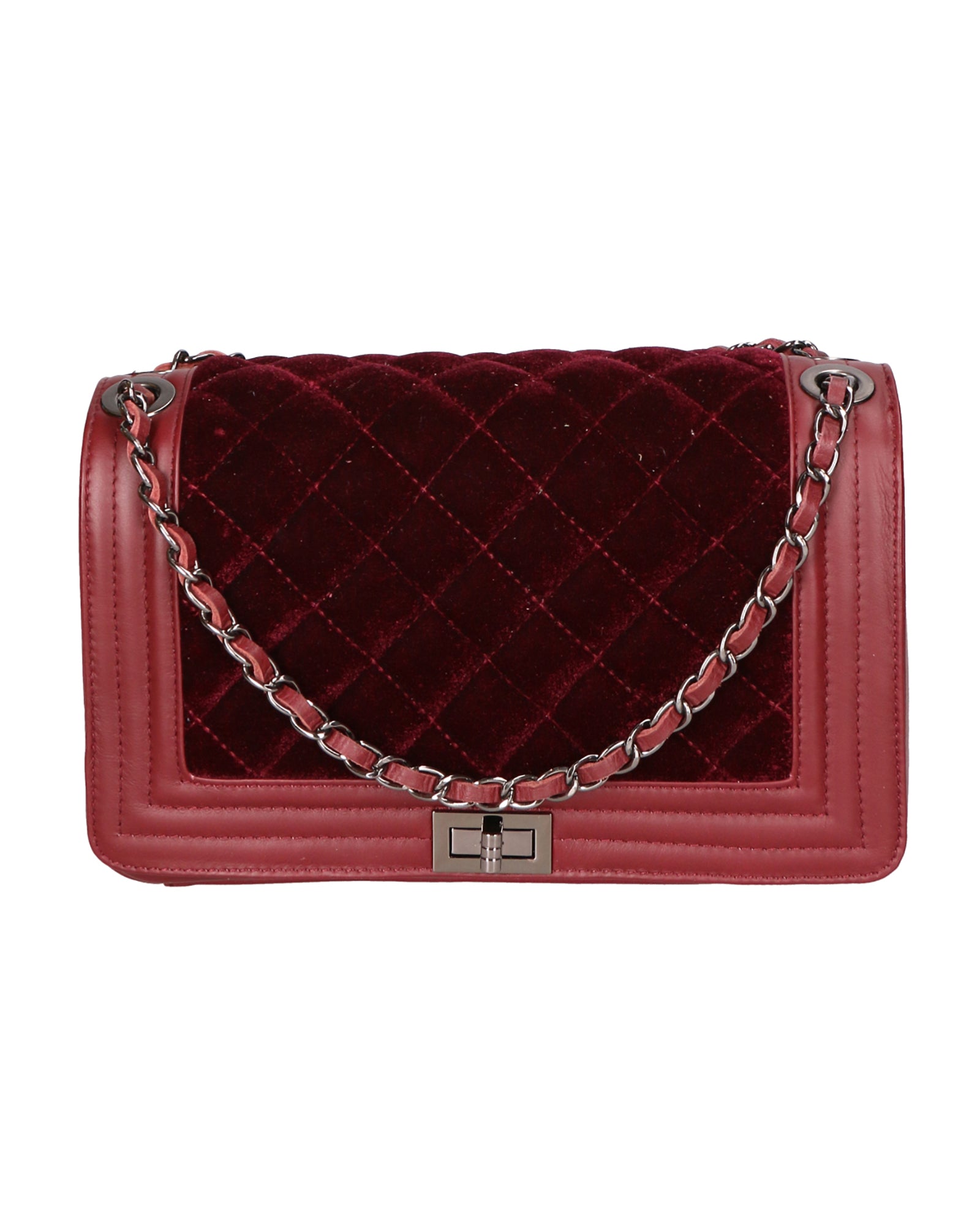 Valeriana Borsa a tracolla da donna Velluto e pelle 1139-BORDO Gave Lux