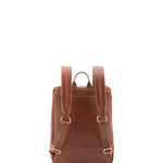 Zaino in vera pelle unisex 100% cotone 4316-MARRONE Alessia Firenze