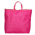 Borsa a mano da donna Paglia e pelle MYB-7027-SS-309 FUXIA My Best Bag