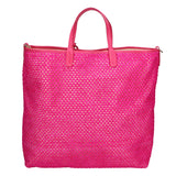 Borsa a mano da donna Paglia e pelle MYB-7027-SS-309 FUXIA My Best Bag