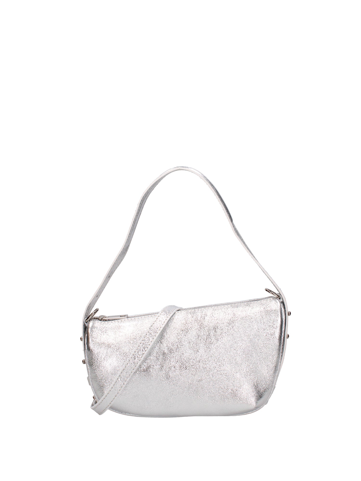 Borsa a spalla da donna Vera pelle e metallo 07228-L001 ARGENTO Roberta Rossi