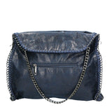 Willelmina Borsa a spalla da donna 100% PU Leather N-9606-BLU Gave Lux