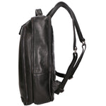 Zaino unisex in vera pelle Made in Italy Pelle di vacchetta ingrassata SN5863347-BLACK Santini Firenze
