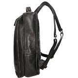 Zaino unisex in vera pelle Made in Italy Pelle di vacchetta ingrassata SN5863347-BLACK Santini Firenze