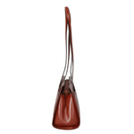 Edera Chic Borsa a spalla da donna Vera pelle 9120-MARRONE BROWN Gave Lux