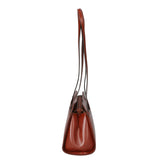 Edera Chic Borsa a spalla da donna Vera pelle 9120-MARRONE BROWN Gave Lux