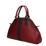 Emeraude Borsa a mano da donna Vera Pelle 6710-BORDO+NERO Gave Lux