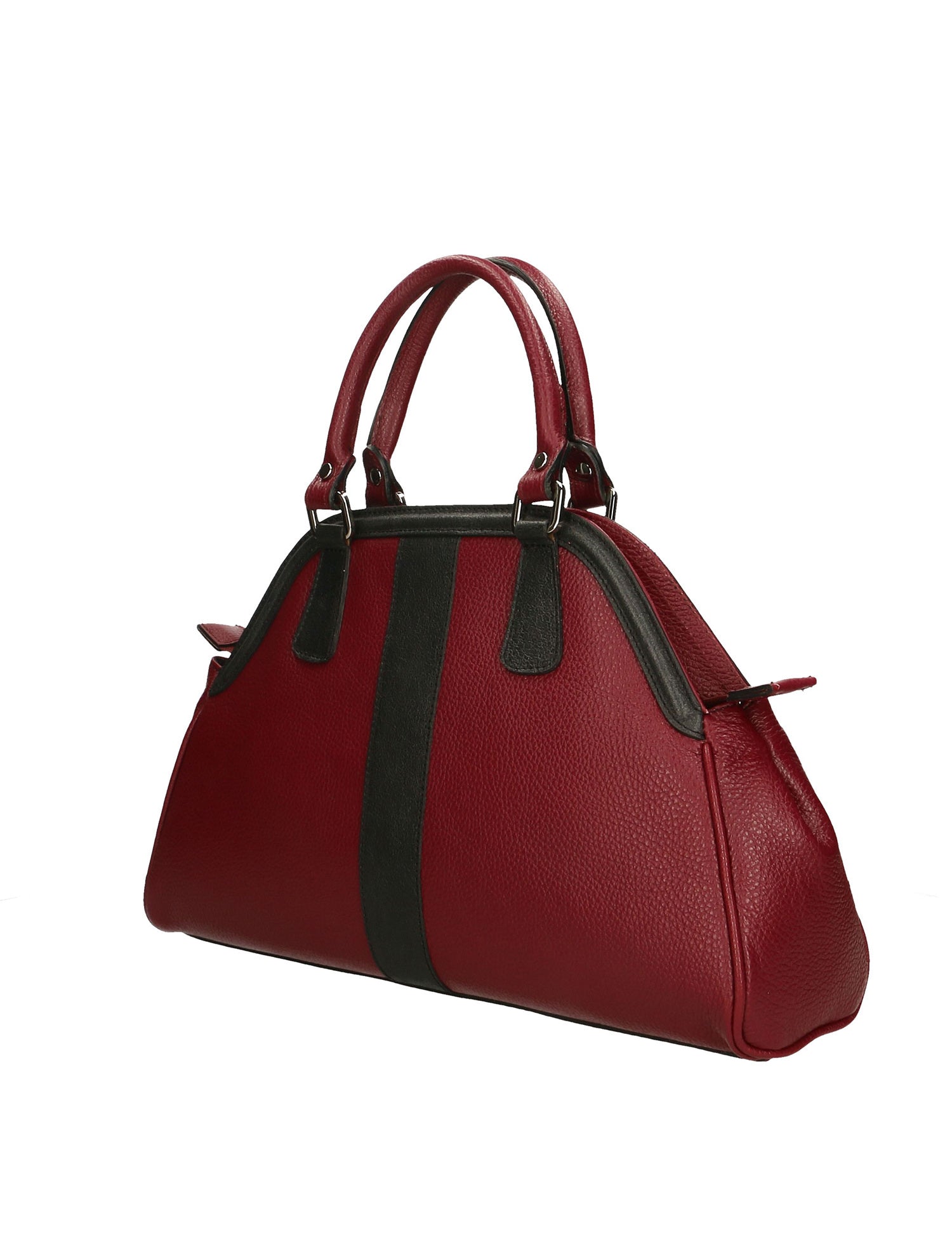 Emeraude Borsa a mano da donna Vera Pelle 6710-BORDO+NERO Gave Lux