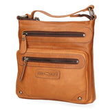 Borsa a tracolla da uomo Vera pelle RFID HILB-15118-CUOIO Hill Burry