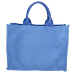 Borsa a mano da donna Misto pelle e tessuto MYB-05117-SS-530+S22 BLUETTE My Best Bag