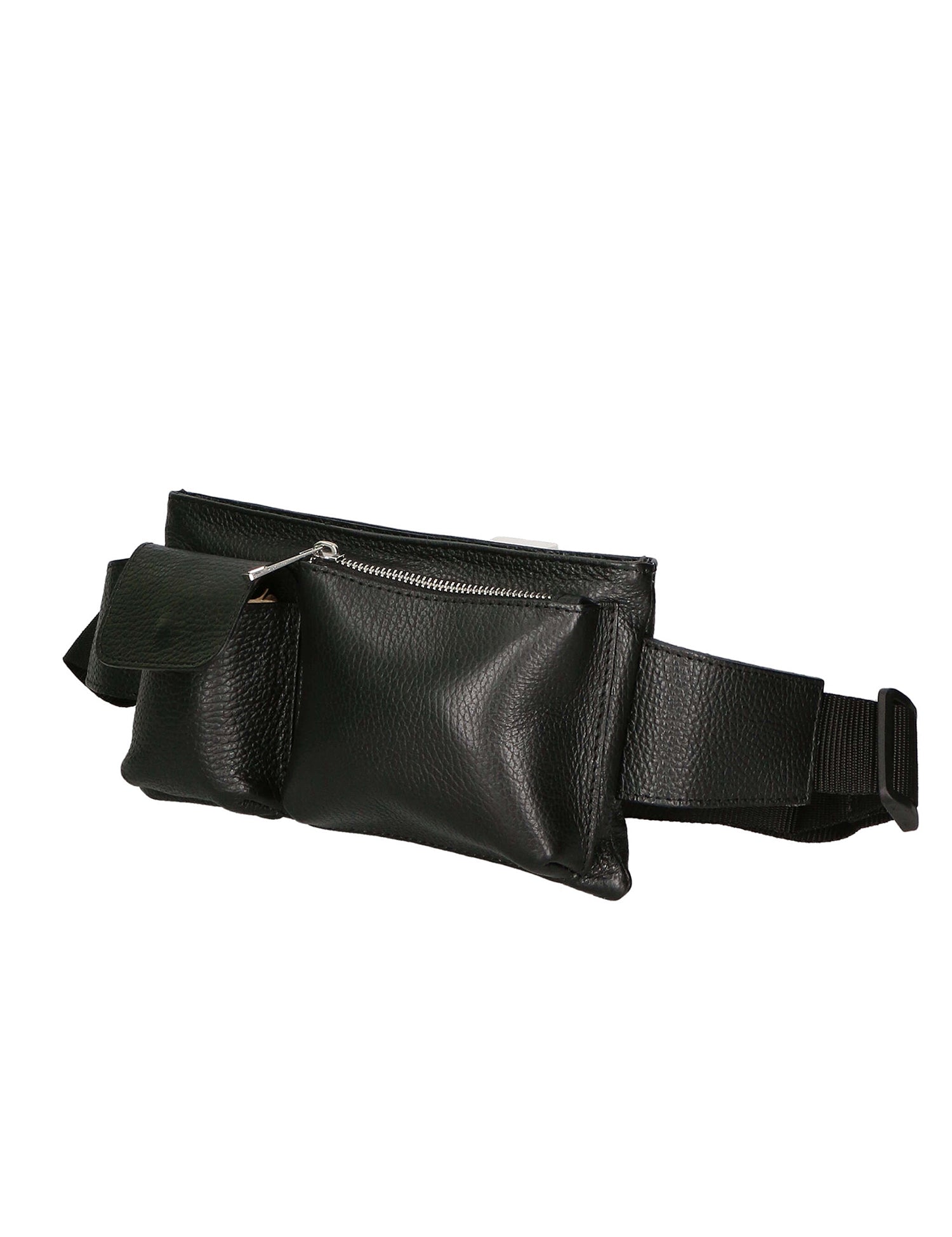 Aisha 04733-D28 NERO BLACK Marsupio da donna in vera pelle + canvas Gave Lux
