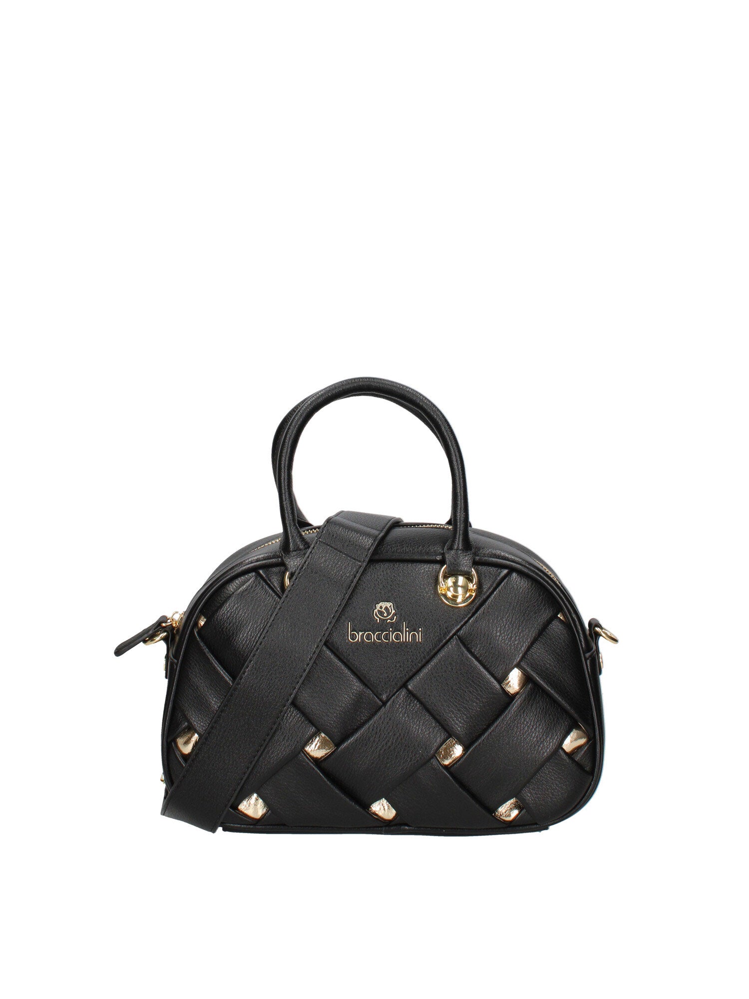 Edera Elite Borsa a mano da donna 100% poliuretano B17154-NERO Braccialini