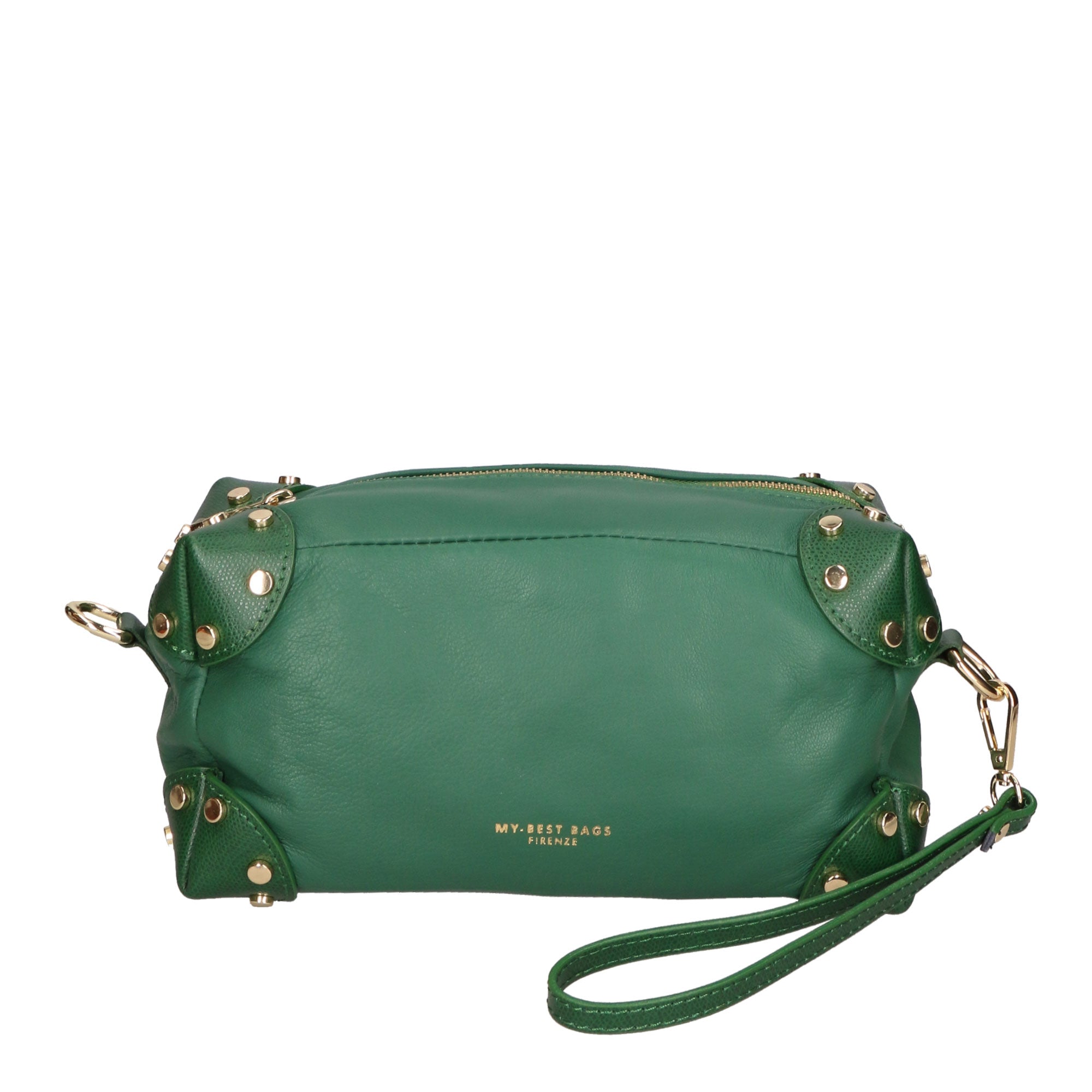 Borsa a tracolla da donna Vera pelle MYB-6011-FW-VERDE+P622 VERDE My Best Bag