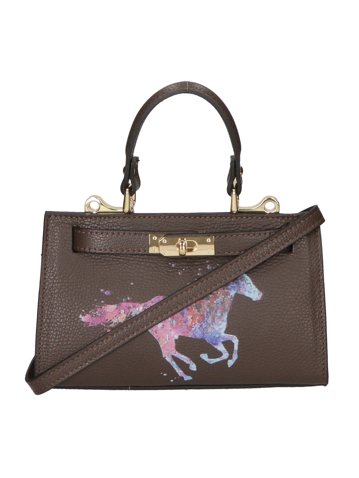 Noel Borsa a mano da donna Vera pelle 04265-D23 T.MORO DARK BROWN Gave Lux