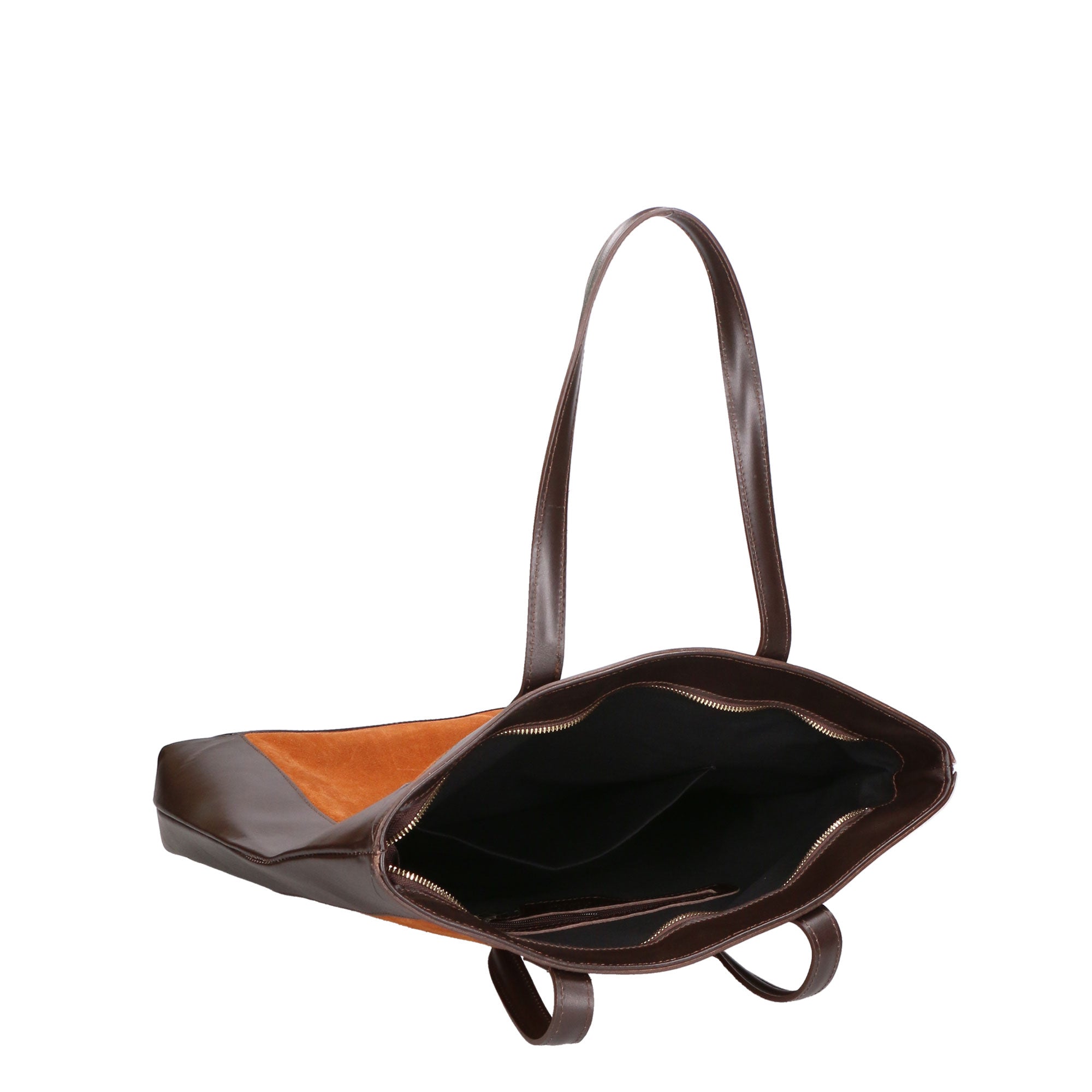 Borsa a mano da donna Pelle e Camoscio MYB-6023-FW-0307 CUOIO My Best Bag