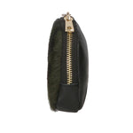 Rachele Pochette donna vera pelle Zip 02535-MACULATO MILITARE Gave Lux