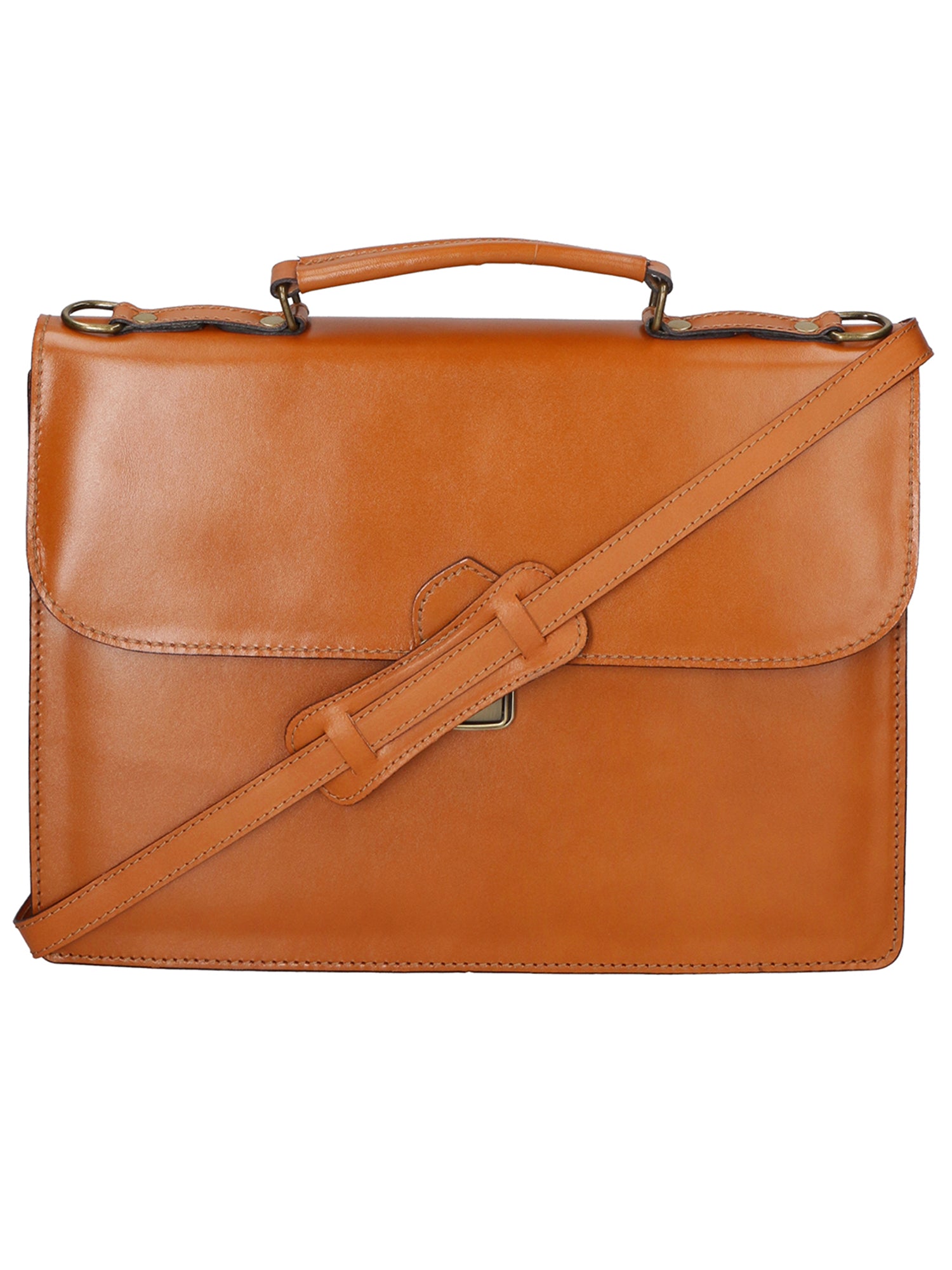 Dafne Borsa da lavoro unisex Vera pelle 7004-CUOIO Gave Lux