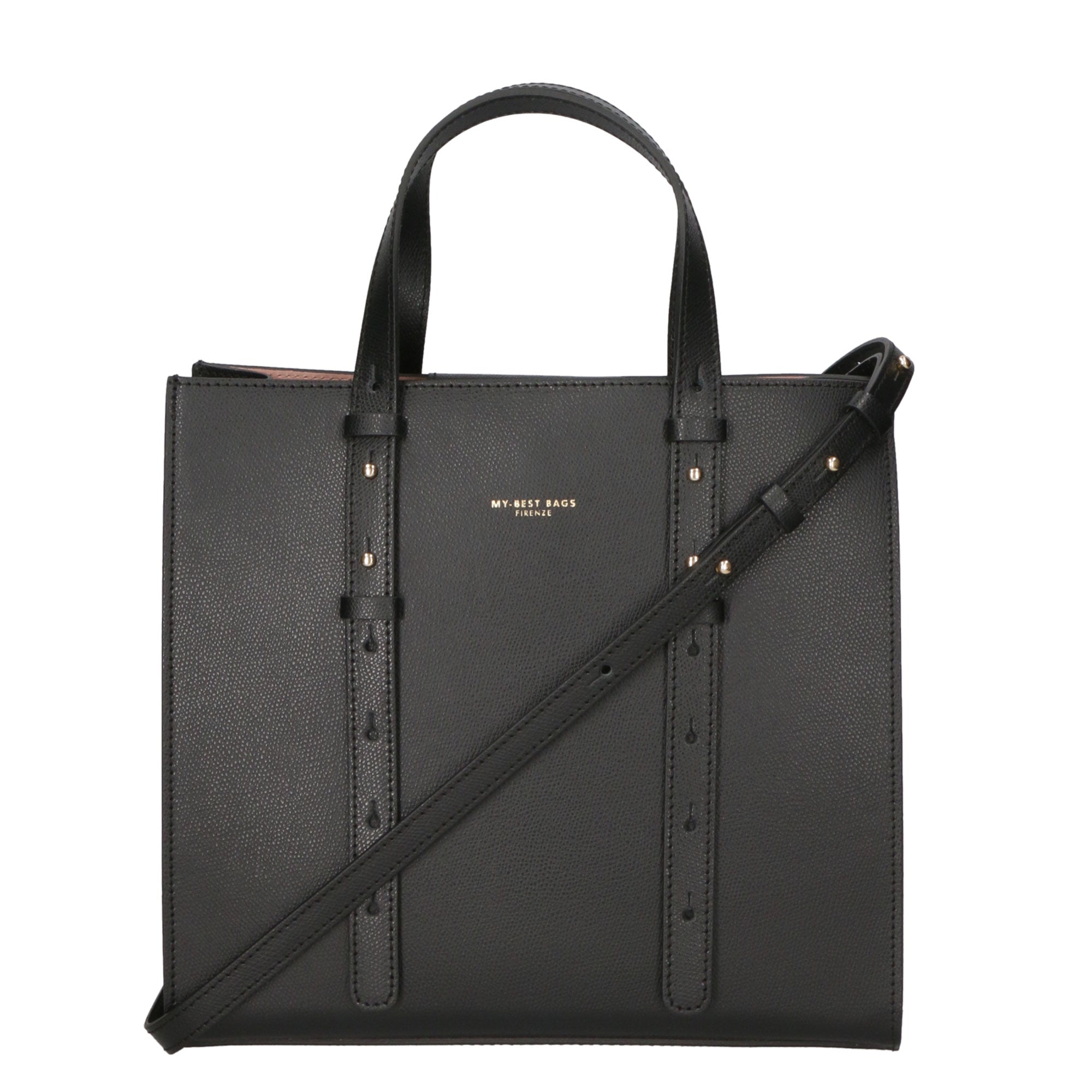 Borsa a mano da donna 100% pelle MYB-8002-FW-NERO My Best Bag