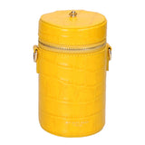 Borsa a spalla da donna Vera pelle coccodrillo MYB-7023-SS-GIALLO My Best Bag