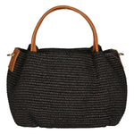Allegra Borsa a mano da donna Pelle e Paglia 05116-12 NERO CUOIO S44 Gave Lux