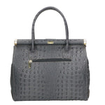 Deborah Borsa a mano da donna Pelle Croco Stampata 7727-C16 GRIGIO Gave Lux