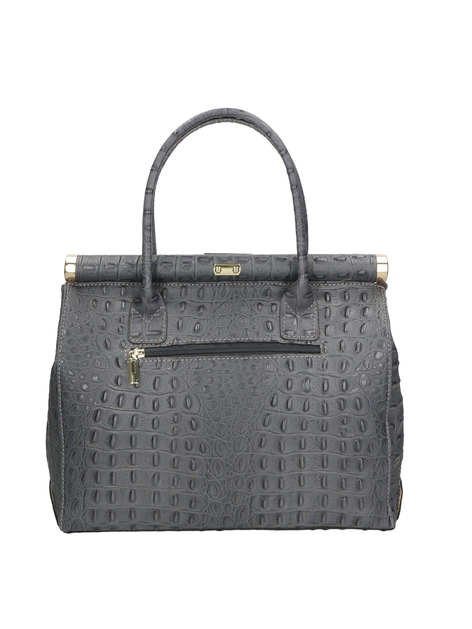 Deborah Borsa a mano da donna Pelle Croco Stampata 7727-C16 GRIGIO Gave Lux