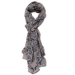 Salvina L1003-TAUPE Foulard unisex Cotone e Seta Gave Lux