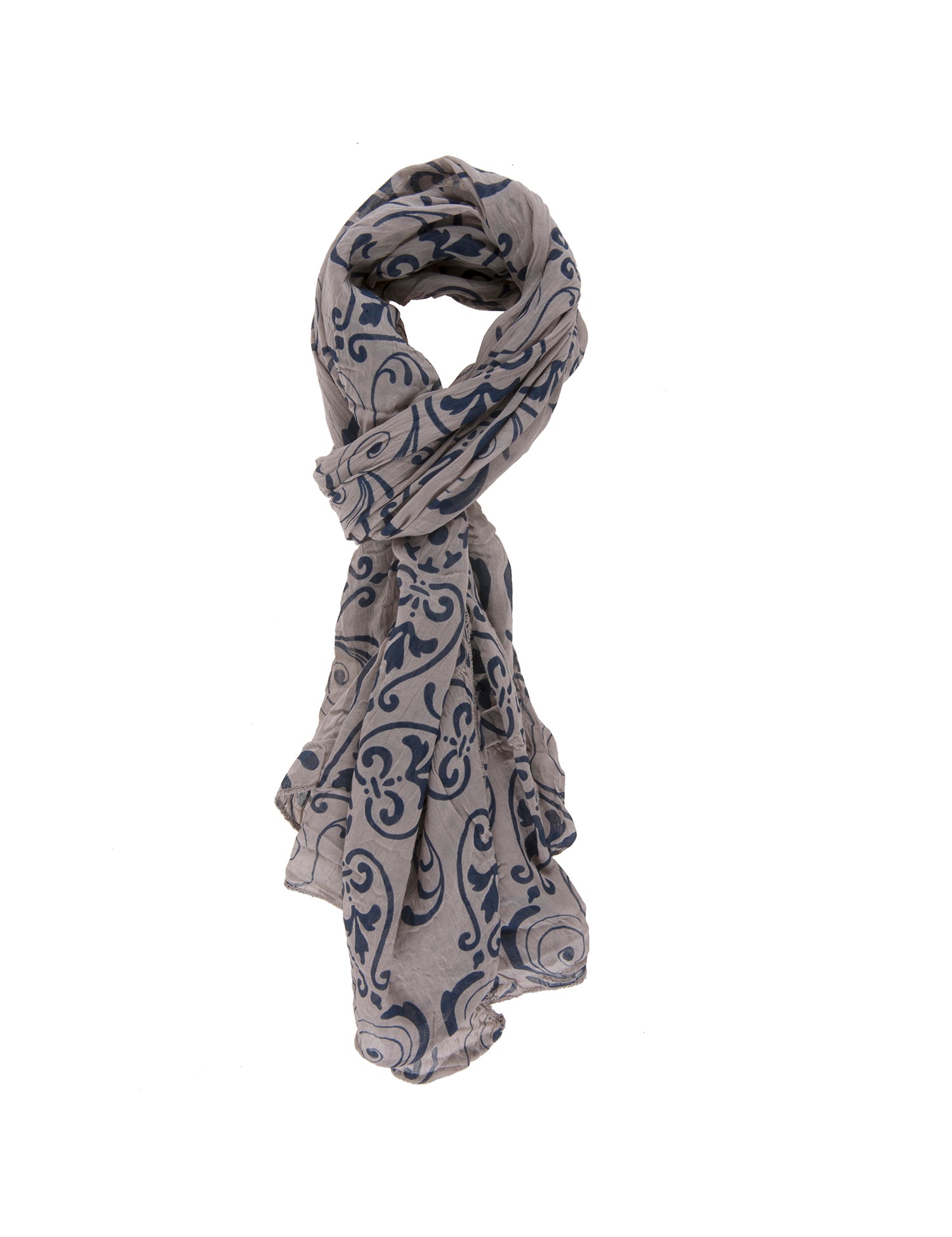 Salvina L1003-TAUPE Foulard unisex Cotone e Seta Gave Lux