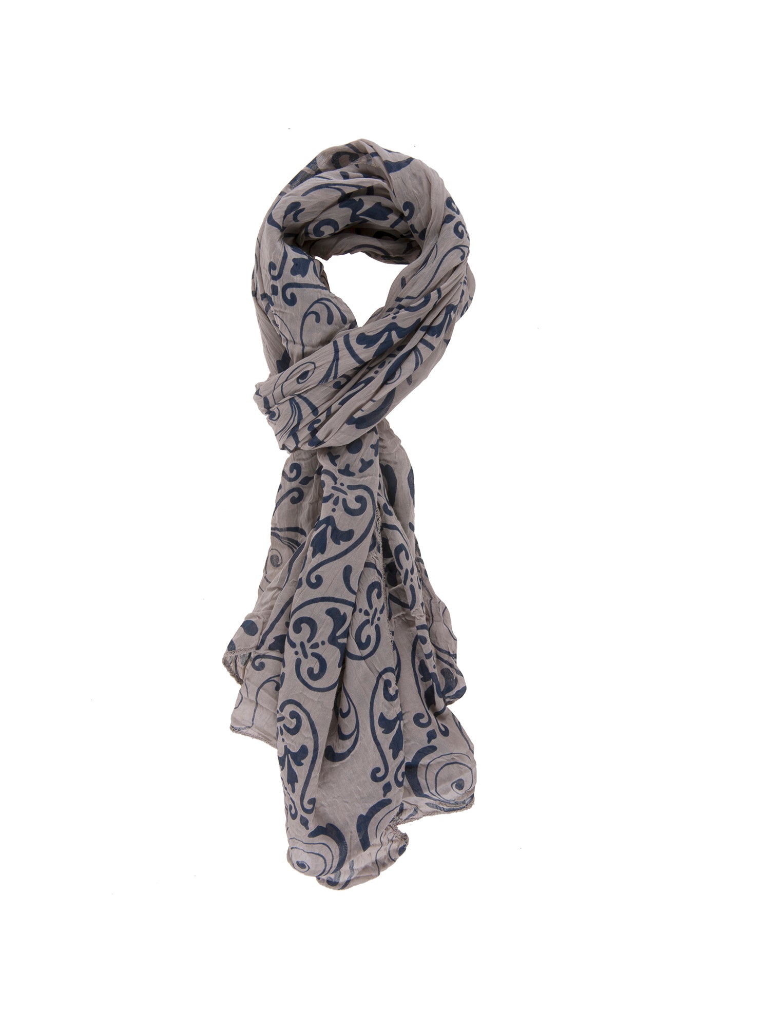 Salvina L1003-TAUPE Foulard unisex Cotone e Seta Gave Lux