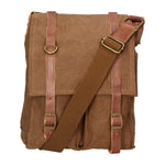 Milena Borsa a tracolla unisex Canvas e vera pelle ZG3009-FANGO TAUPE Gave Lux