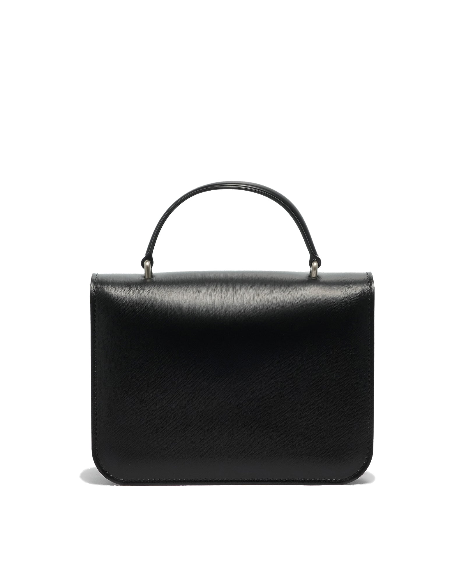 Borsa a mano da donna 100% Pvc FLAT EAR-BLACK + BRUSH SILVER Marc Ellis