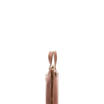 Borsa a mano unisex in vera pelle 100% cotone 4453-MARRONE Alessia Firenze