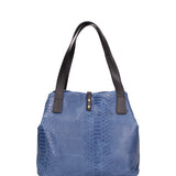Clarissa Borsa a mano da donna Vera pelle 5276-012 BLU JEANS Gave Lux