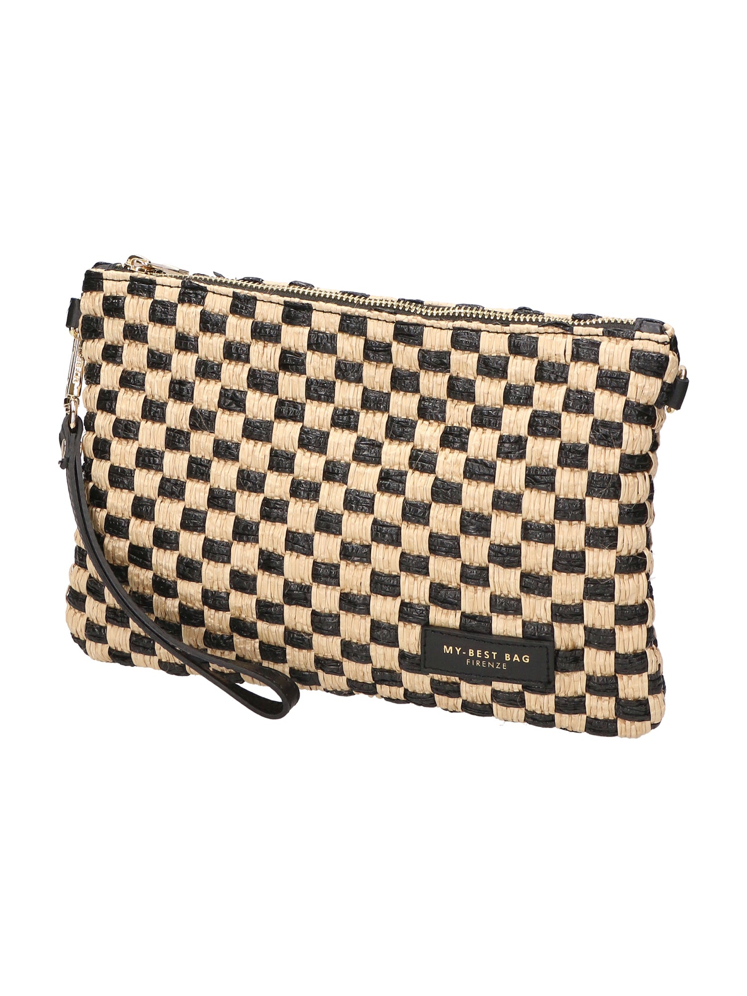 Pochette da donna in paglia Made in Italy MYB-05375-SS-CHECK My Best Bag