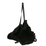 Agnese Borsa Shopper da donna Cotone e pelle 04649-D28 NERO BLACK Gave Lux