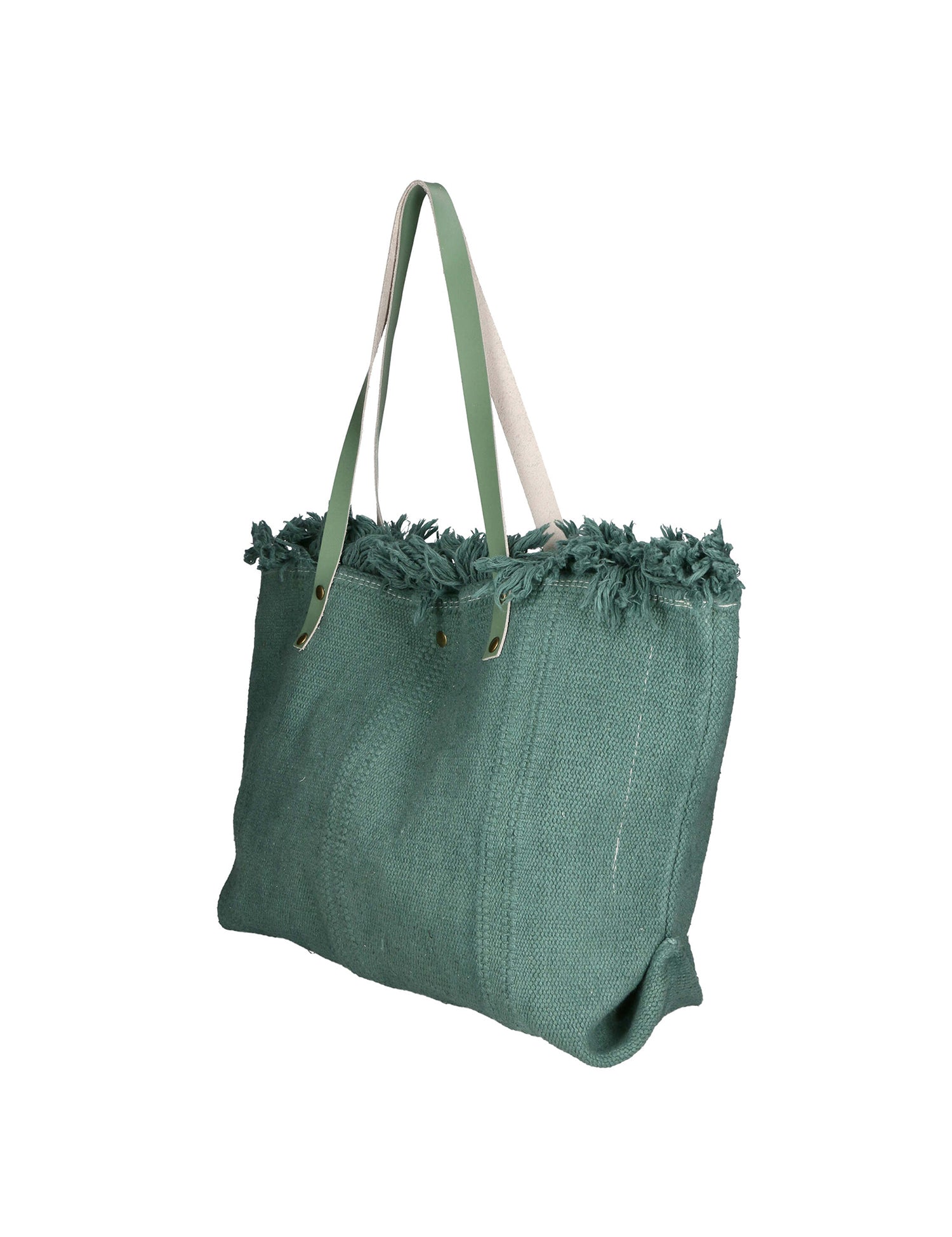 Agnese Borsa Shopper da donna Cotone e pelle 04649-D96 MENTA  Gave Lux