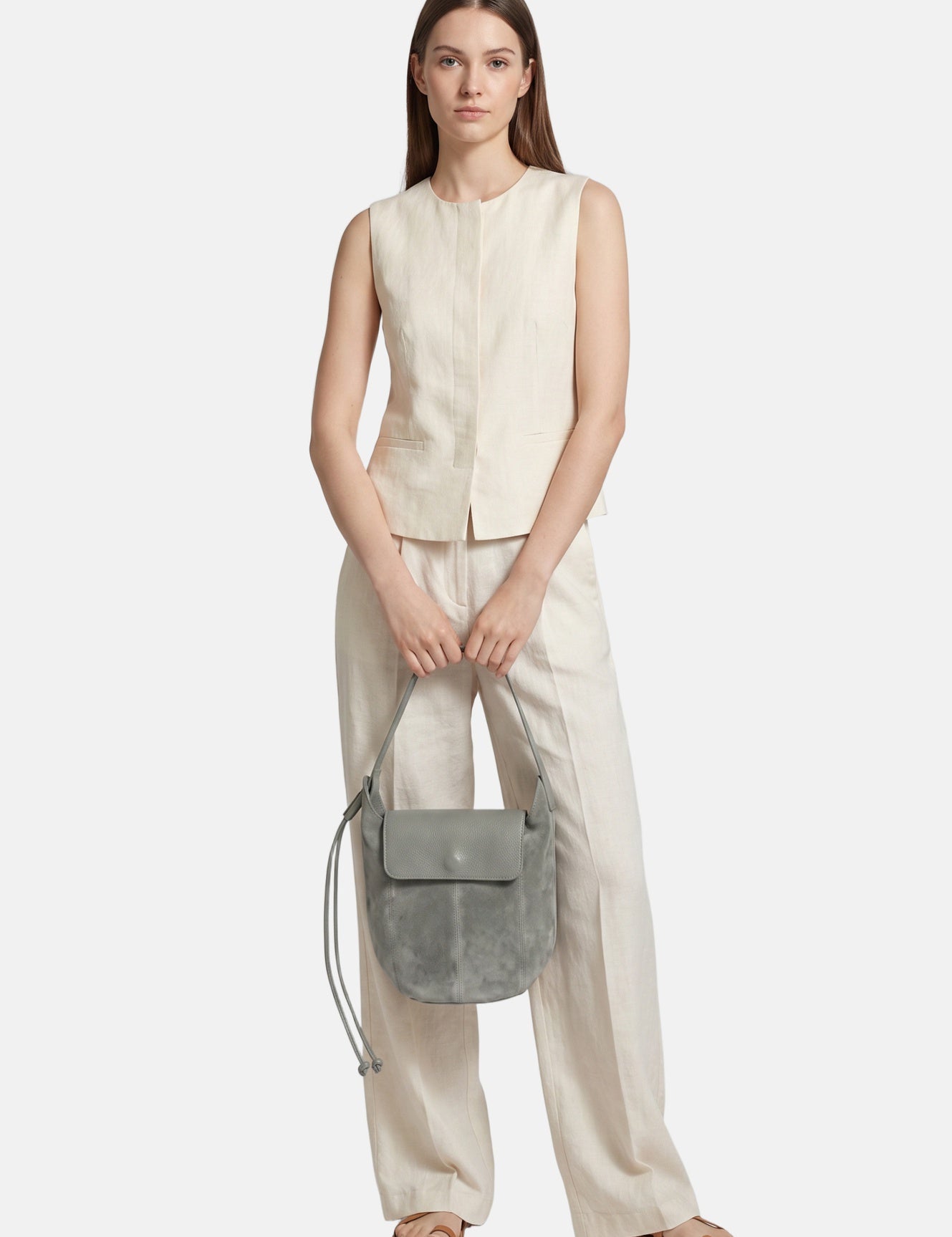 Borsa a Tracolla in Dollaro Leather Verde