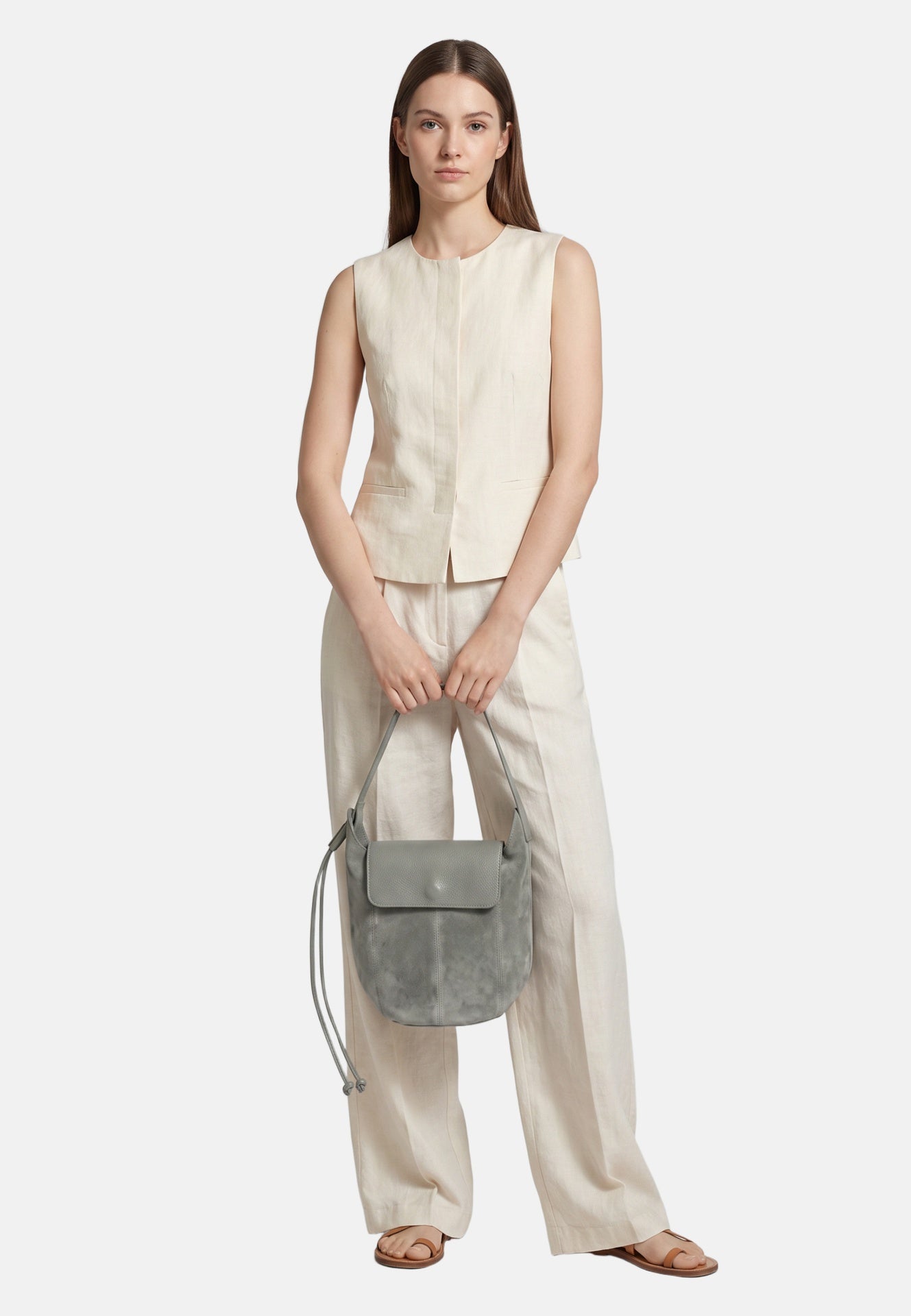Borsa a Tracolla in Dollaro Leather Verde