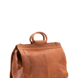 Borsa da viaggio unisex in vera pelle 100% cotone 4563-MIELE Alessia Firenze