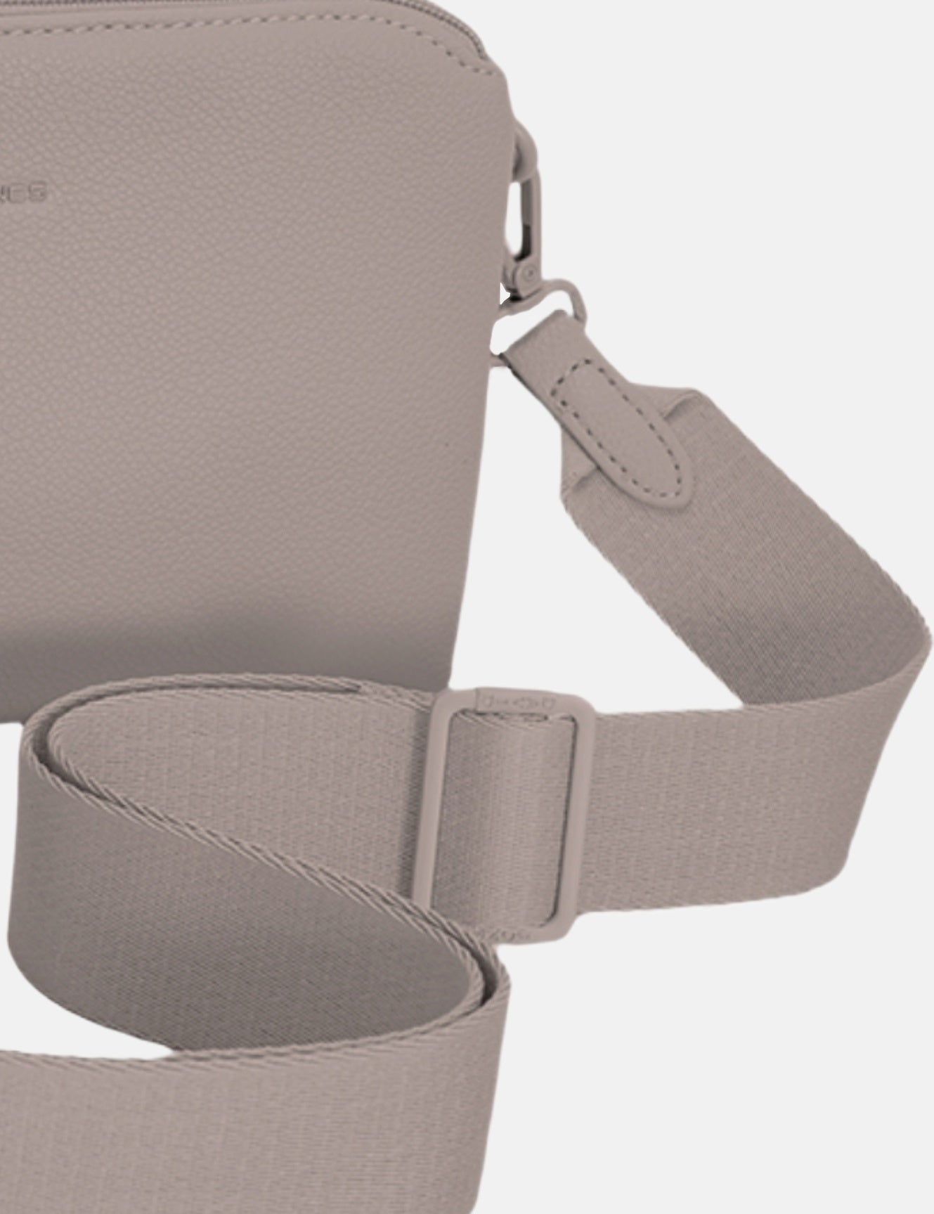 Borsa a Spalla in Polyurethane Beige Scuro