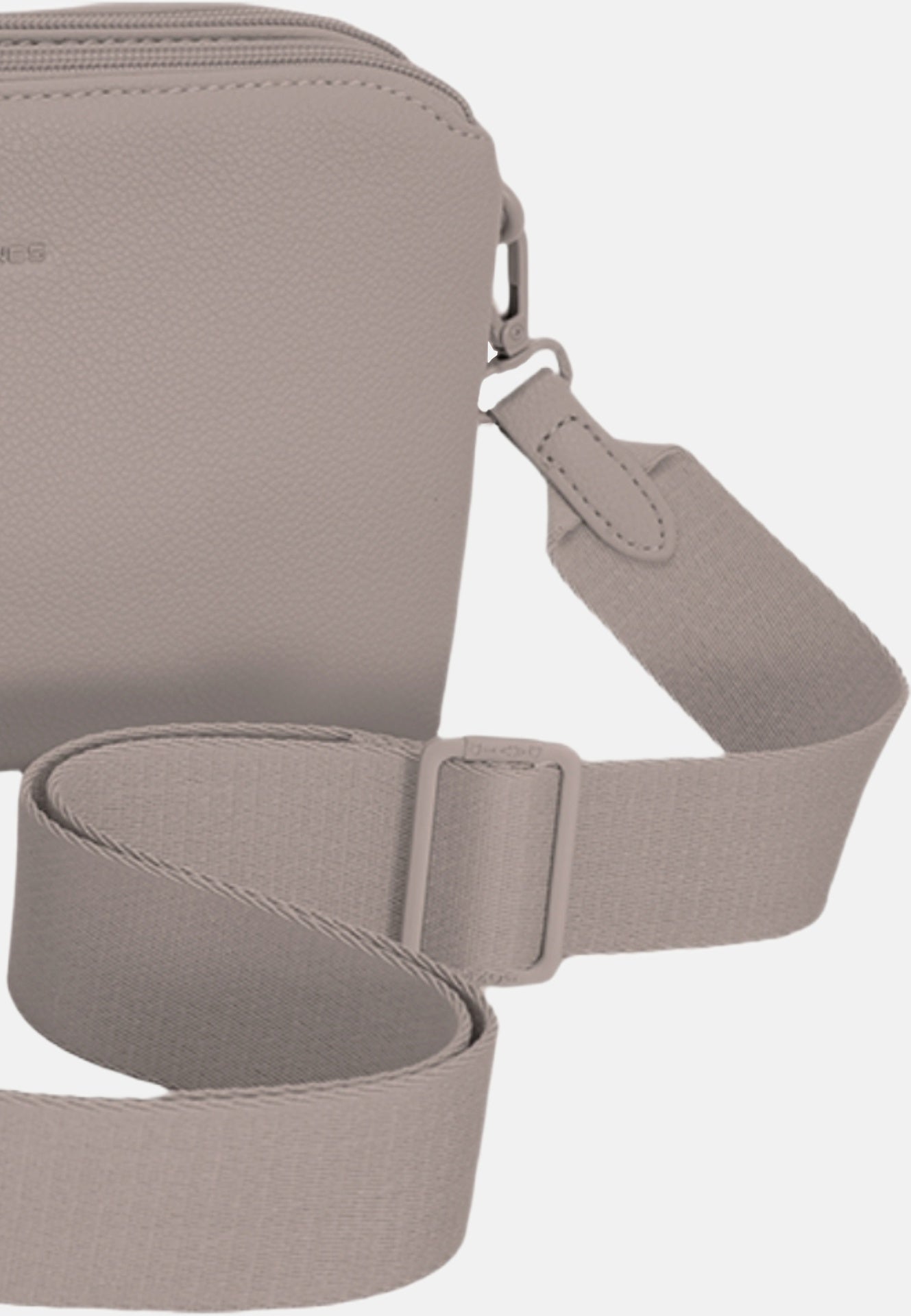 Borsa a Spalla in Polyurethane Beige Scuro