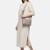 Borsa a Spalla in Polyurethane Beige Scuro